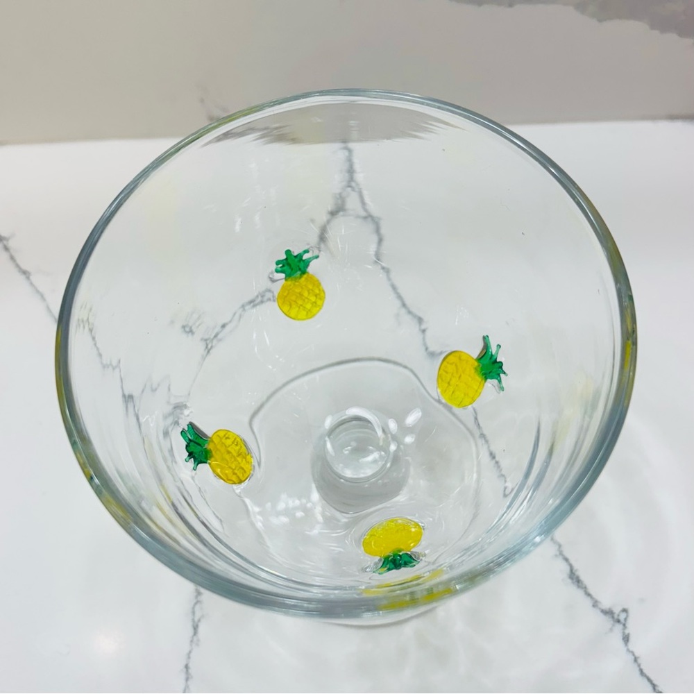 Anthropologie Penelope Pineapple Goblet Glass - Picture 3 of 4